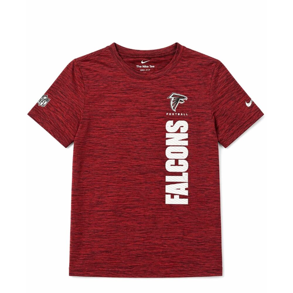 Youth Small Atlanta Falcons Nike Dri-FIT Shirt Red Heather NFL Football NWOT